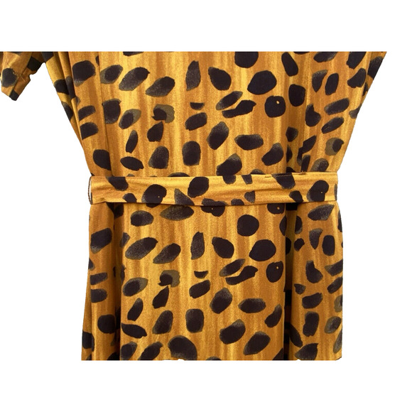 ANTHROPOLOGIE Porridge Vianne Maxi Shirt Dress Cheetah Animal Print Size 2 - Picture 9 of 16
